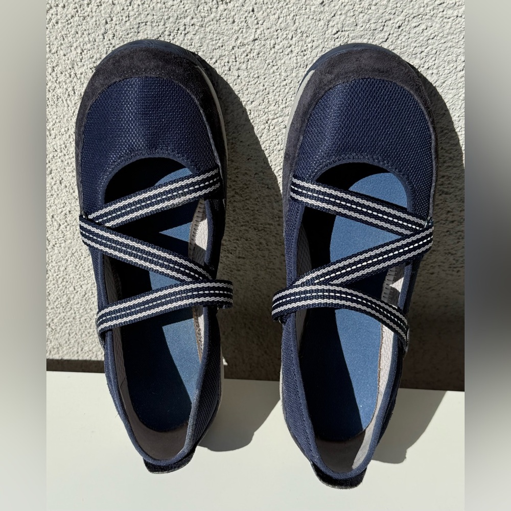 Dansko Shoes Hazel Womens US 8 EU 38 Navy Mary Jane Slip On Elastic Straps